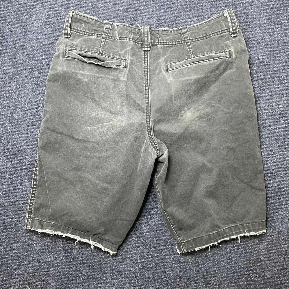 Hollister Chino Shorts Mens‎ 30 Gray Cutoff Raw Hem Distressed Casual Summer